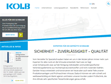 Tablet Screenshot of kolb-schrauben.de